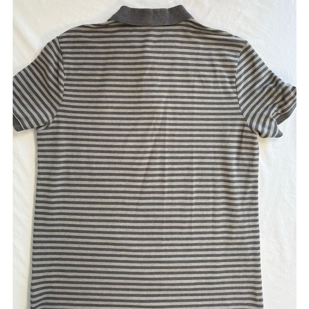 Polo Golf Ralph Lauren Shirt Size LARGE Gray Stripe Big Pony Pro Fit Mens Polo - Picture 6 of 9